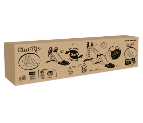 Smoby Zjeżdżalnia MEGAGLISS 2w1