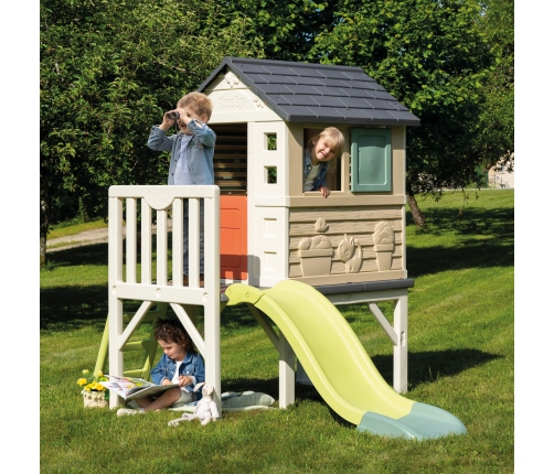 Smoby Domek Na Palach Ze Zjeżdżalnią