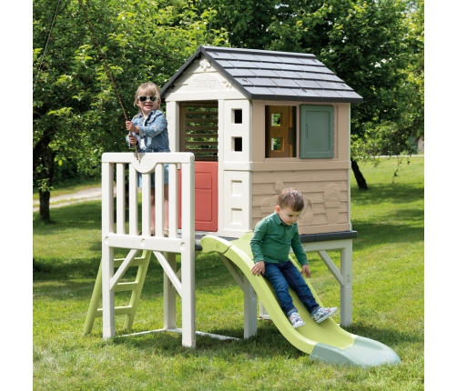 Smoby Domek Na Palach Ze Zjeżdżalnią