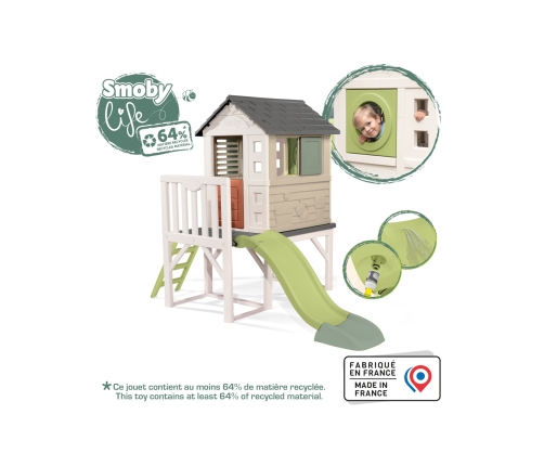 Smoby Domek Na Palach Ze Zjeżdżalnią