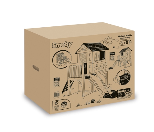 Smoby Domek Na Palach Ze Zjeżdżalnią