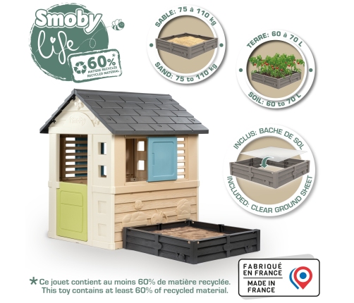 Smoby Life Domek ogrodowy z piaskownicą