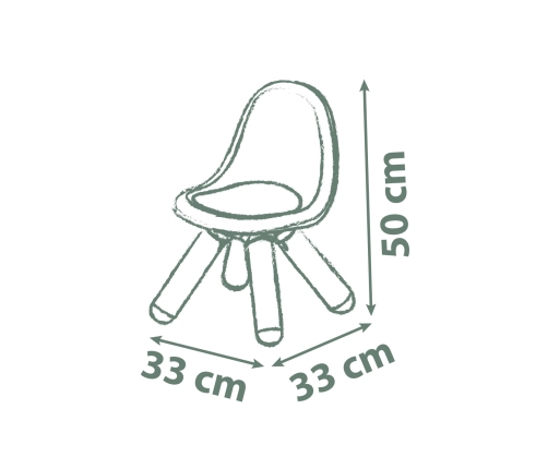 SMOBY Krzesełko z Oparciem Zielone