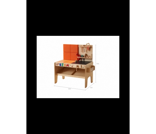 MASTERKIDZ Drewniany Warsztat XXL Montessori STEM z Narzędziami