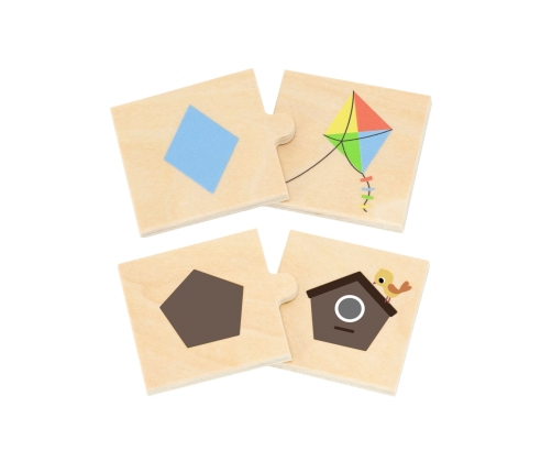 VIGA Zestaw Puzzle Łączenie Kształtów i Przedmiotów