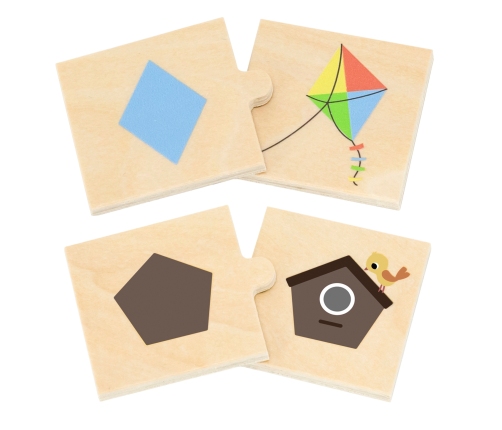 VIGA Zestaw Puzzle Łączenie Kształtów i Przedmiotów