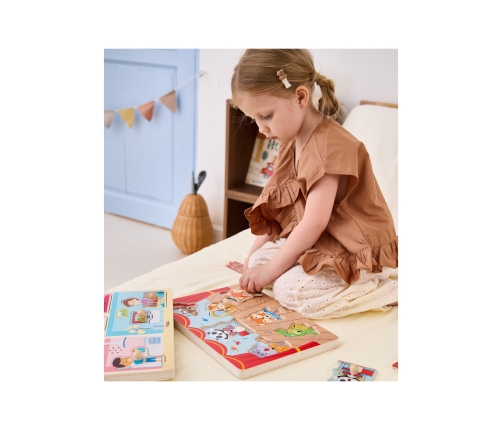 VIGA Puzzle Dźwiękowe Dopasuj Muzykujące Zwierzęta