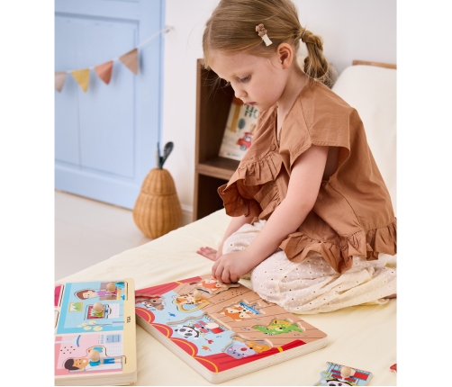 VIGA Puzzle Dźwiękowe Dopasuj Muzykujące Zwierzęta