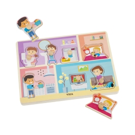 VIGA Puzzle Dźwiękowe Dopasuj Codzienne Aktywności
