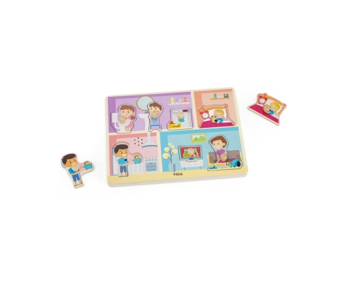 VIGA Puzzle Dźwiękowe Dopasuj Codzienne Aktywności