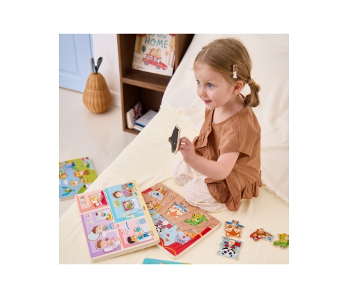 VIGA Puzzle Dźwiękowe Dopasuj Codzienne Aktywności