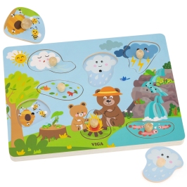 VIGA Puzzle Dźwiękowe Odkrywamy Naturę VIGA Puzzle Dźwiękowe Odkrywamy Naturę