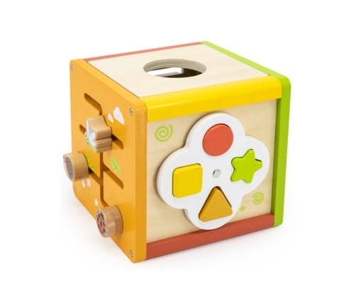 VIGA Drewniana Kostka Edukacyjna 5w1