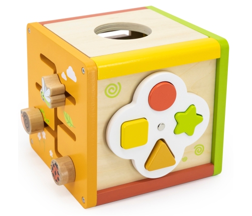 VIGA Drewniana Kostka Edukacyjna 5w1