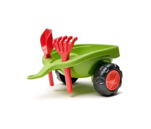 FALK Jeździk Claas 470 Arion Zielony z Przyczepką + Zestaw do piasku