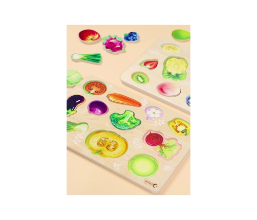 Drewniana Układanka Montessori Warzyw