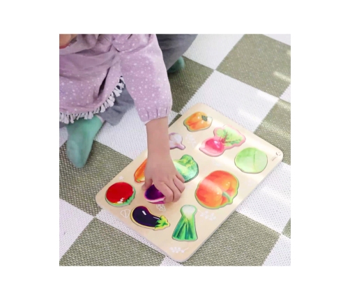 Drewniana Układanka Montessori Warzyw