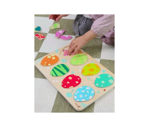 Classic World Drewniana Układanka Jajka Dinozaurów