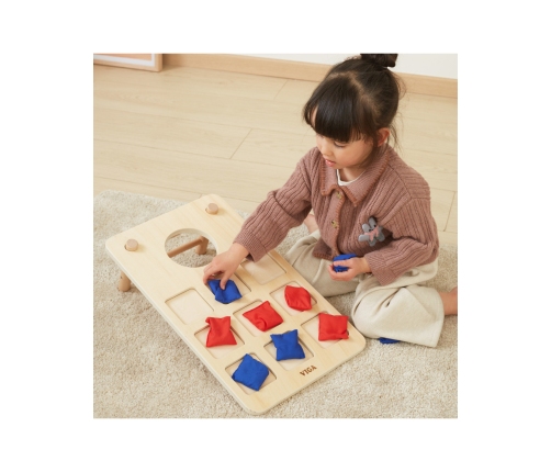 Viga Gra Zręcznościowa 2w1 Kółko i Krzyżyk + Cornhole - Rzut Do celu