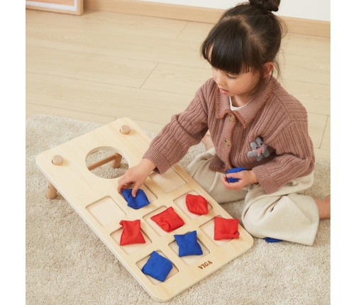 Viga Gra Zręcznościowa 2w1 Kółko i Krzyżyk + Cornhole - Rzut Do celu