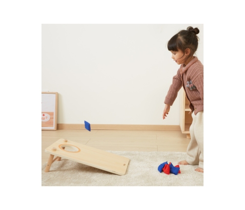 Viga Gra Zręcznościowa 2w1 Kółko i Krzyżyk + Cornhole - Rzut Do celu