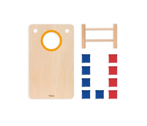Viga Gra Zręcznościowa 2w1 Kółko i Krzyżyk + Cornhole - Rzut Do celu
