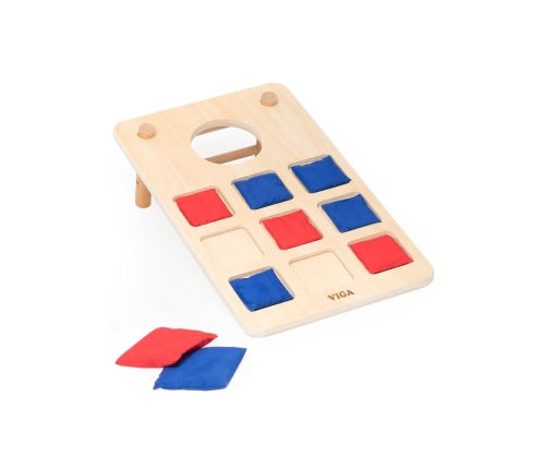 Viga Gra Zręcznościowa 2w1 Kółko i Krzyżyk + Cornhole - Rzut Do celu