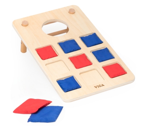 Viga Gra Zręcznościowa 2w1 Kółko i Krzyżyk + Cornhole - Rzut Do celu