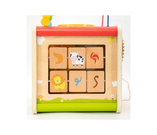 Viga Drewniana Kostka Edukacyjna 5w1