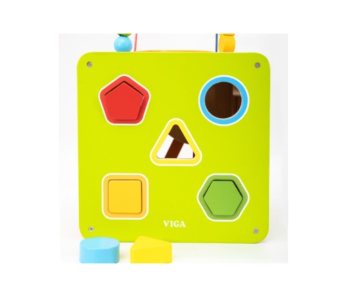 Viga Drewniana Kostka Edukacyjna 5w1