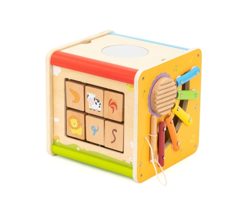 Viga Drewniana Kostka Edukacyjna 5w1