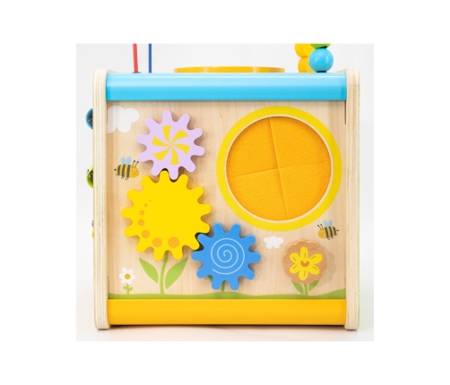 Viga Drewniana Kostka Edukacyjna 5w1