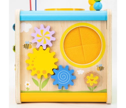 Viga Drewniana Kostka Edukacyjna 5w1