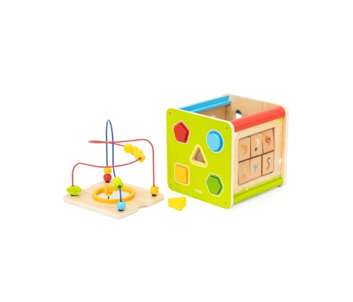 Viga Drewniana Kostka Edukacyjna 5w1