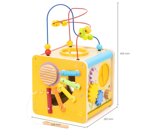 Viga Drewniana Kostka Edukacyjna 5w1