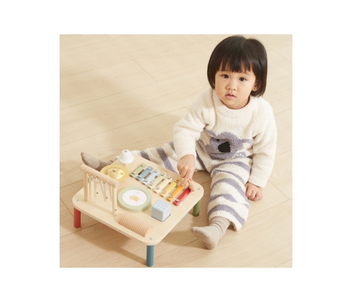 Viga Drewniany Stolik Edukacyjny Muzyczny Sensoryczny 7W1