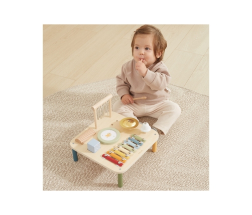 Viga Drewniany Stolik Edukacyjny Muzyczny Sensoryczny 7W1