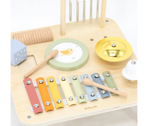 Viga Drewniany Stolik Edukacyjny Muzyczny Sensoryczny 7W1