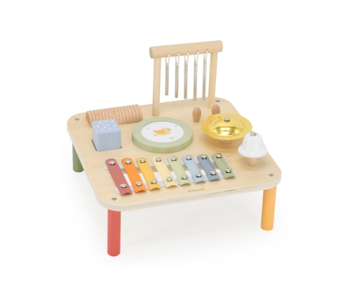 Viga Drewniany Stolik Edukacyjny Muzyczny Sensoryczny 7W1