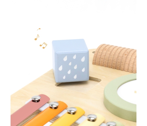 Viga Drewniany Stolik Edukacyjny Muzyczny Sensoryczny 7W1