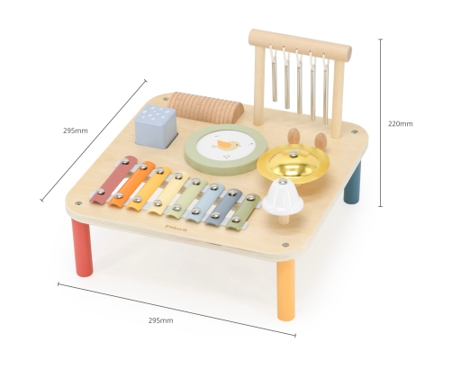 Viga Drewniany Stolik Edukacyjny Muzyczny Sensoryczny 7W1