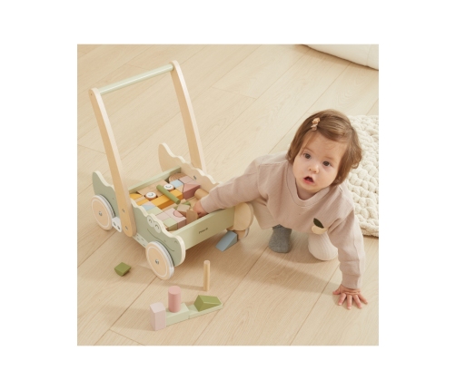 Viga Drewniany Wózek Na Klocki Pchacz