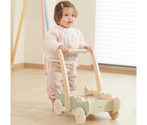 Viga Drewniany Wózek Na Klocki Pchacz