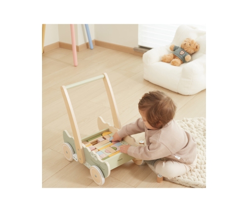 Viga Drewniany Wózek Na Klocki Pchacz