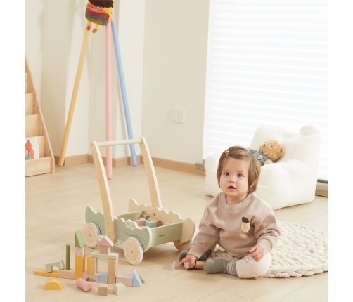 Viga Drewniany Wózek Na Klocki Pchacz