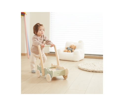 Viga Drewniany Wózek Na Klocki Pchacz