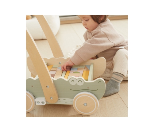 Viga Drewniany Wózek Na Klocki Pchacz