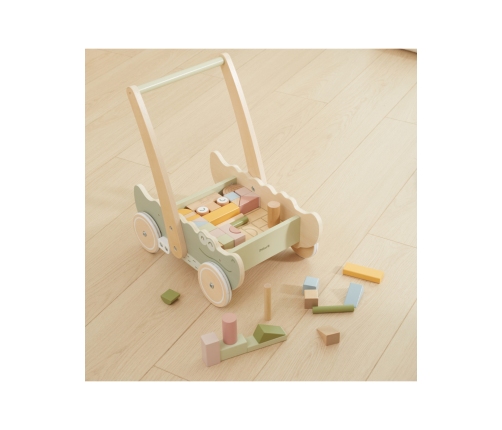 Viga Drewniany Wózek Na Klocki Pchacz