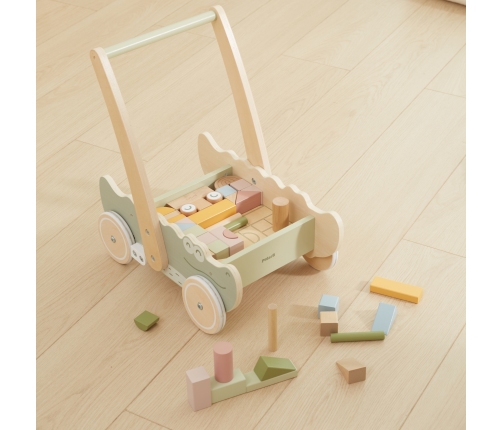 Viga Drewniany Wózek Na Klocki Pchacz