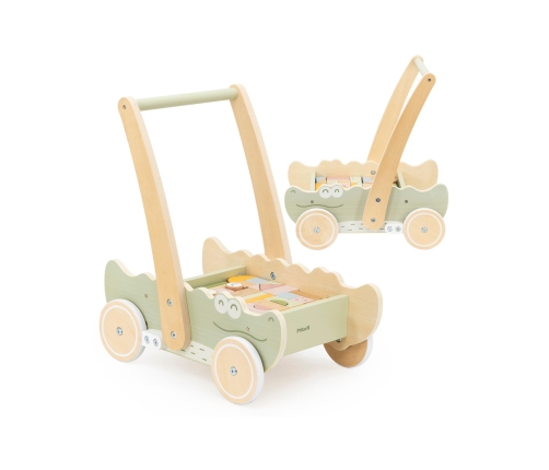 Viga Drewniany Wózek Na Klocki Pchacz